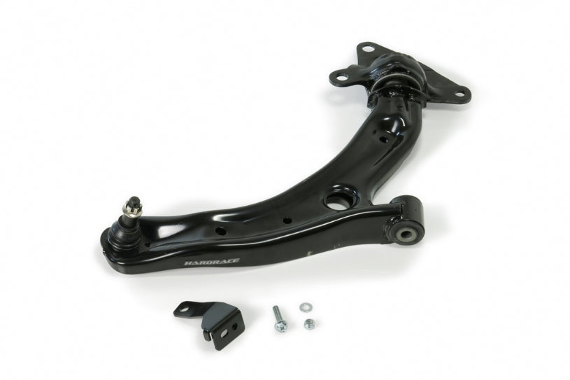 Hardrace - Front Lower Control Arm w/ Roll Center Adjuster, Harden Rubber (Honda Fit GE 09-14)