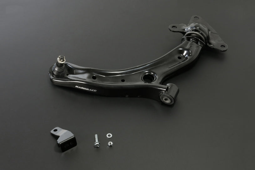 Hardrace - Front Lower Control Arm w/ Roll Center Adjuster, Harden Rubber (Honda Fit GE 09-14)