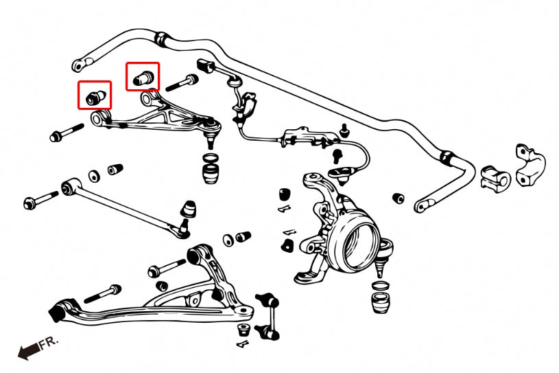 Hardrace - Rear Upper Arm Bushing, Harden Rubber (Honda S2000 AP2)