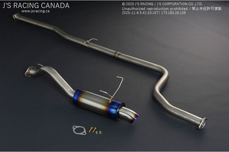 J's Racing - Exhaust System, 60RR, Stainless (Honda Civic EK Hatchback 96-00)