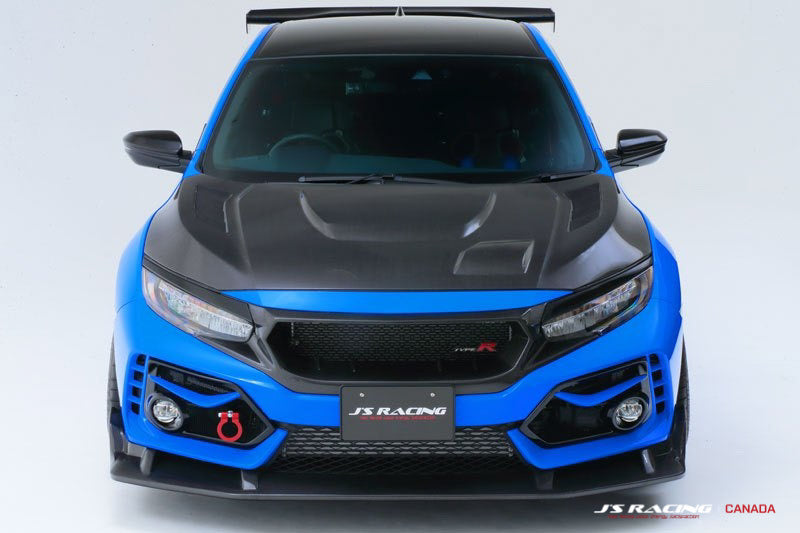 J's Racing - Front Lip Spoiler, Type S, Carbon (Honda Civic Type R FK8)